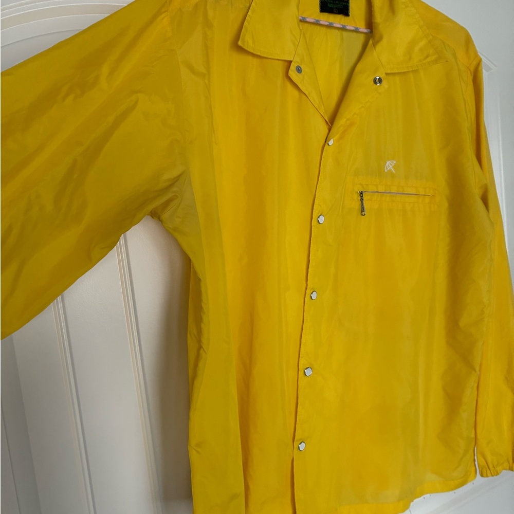 Vintage Van Heusen Men's Bright Yellow Shirt Jacket Arnold Palmer 1960’s